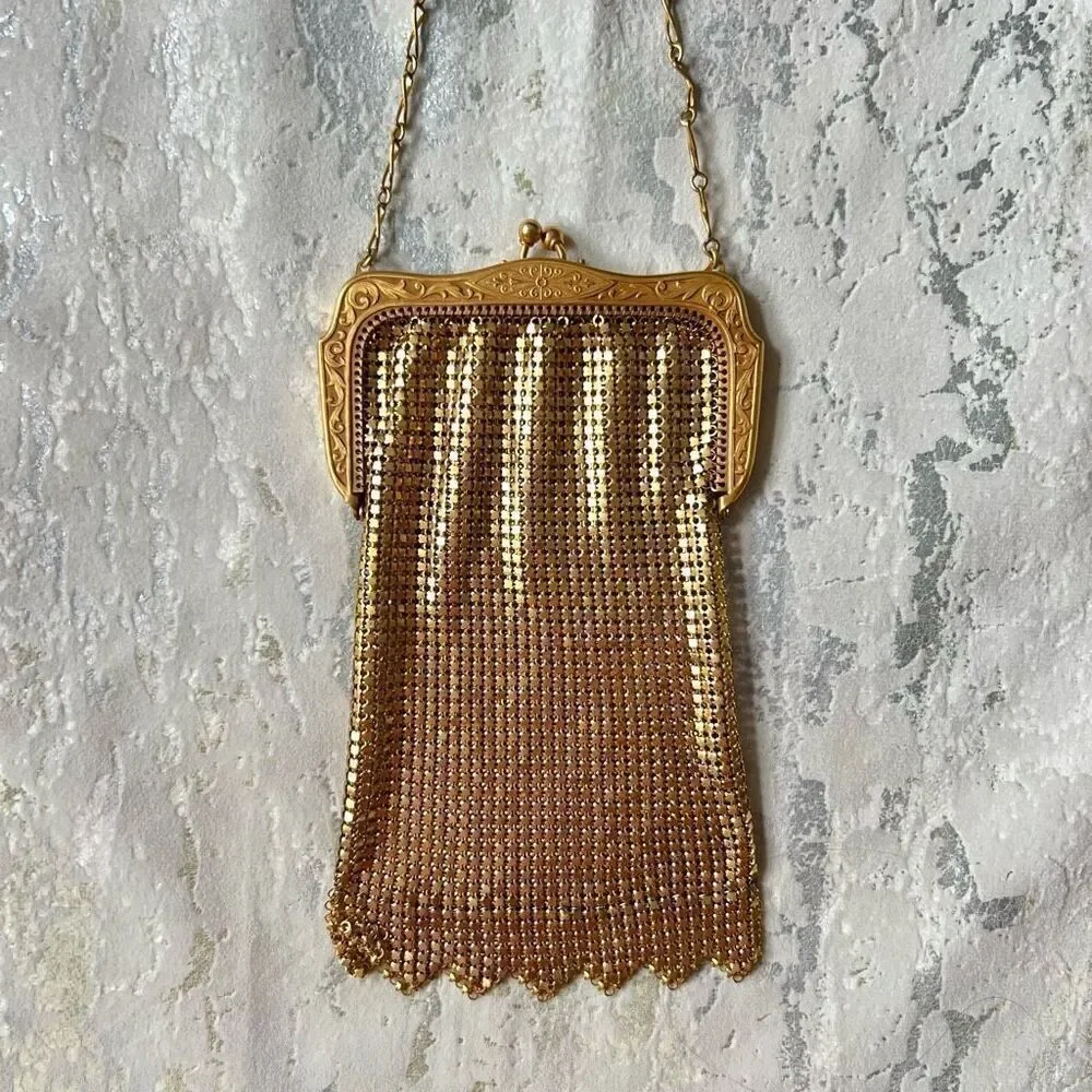 Whiting and Davis Art Deco Chain Mail Cigarette Holder Gatsby 1920s